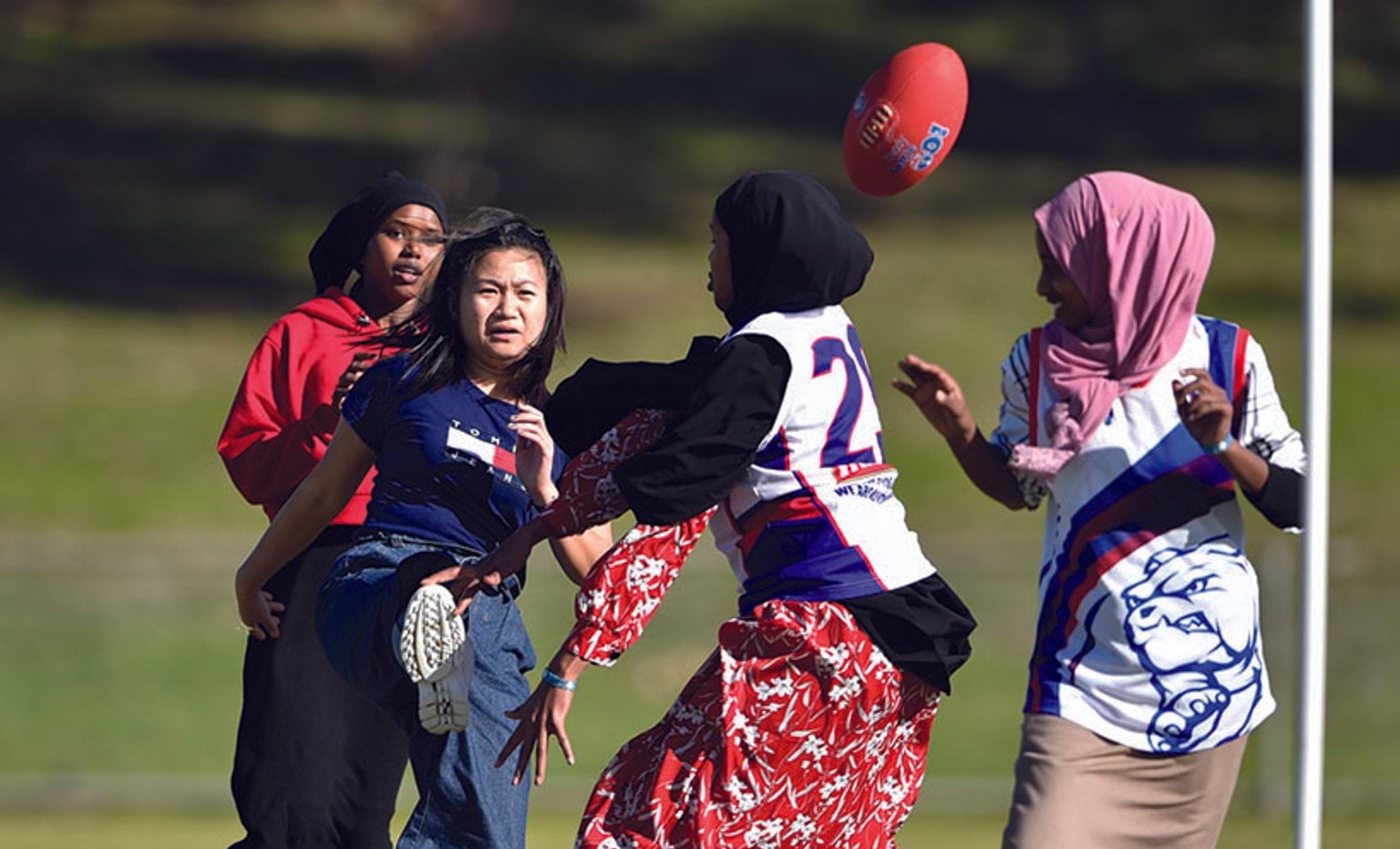 Girls participating in the Introduction to Mainstream Sports Program Gala Match Day Girls participating in the Introduction to Mainstream Sports Program Gala Match Day