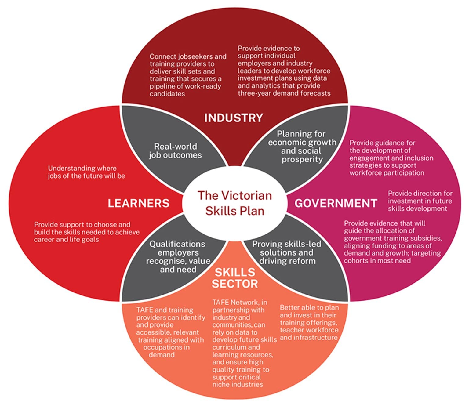 The Victorian Skills Plan diagram