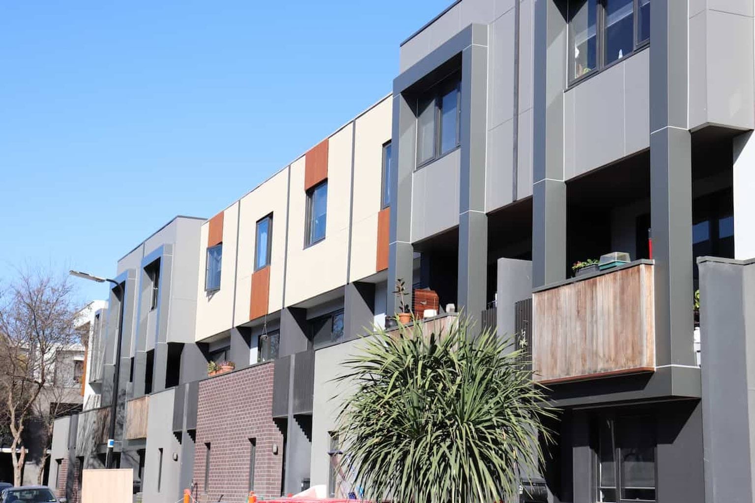 A building set against a blue sky.