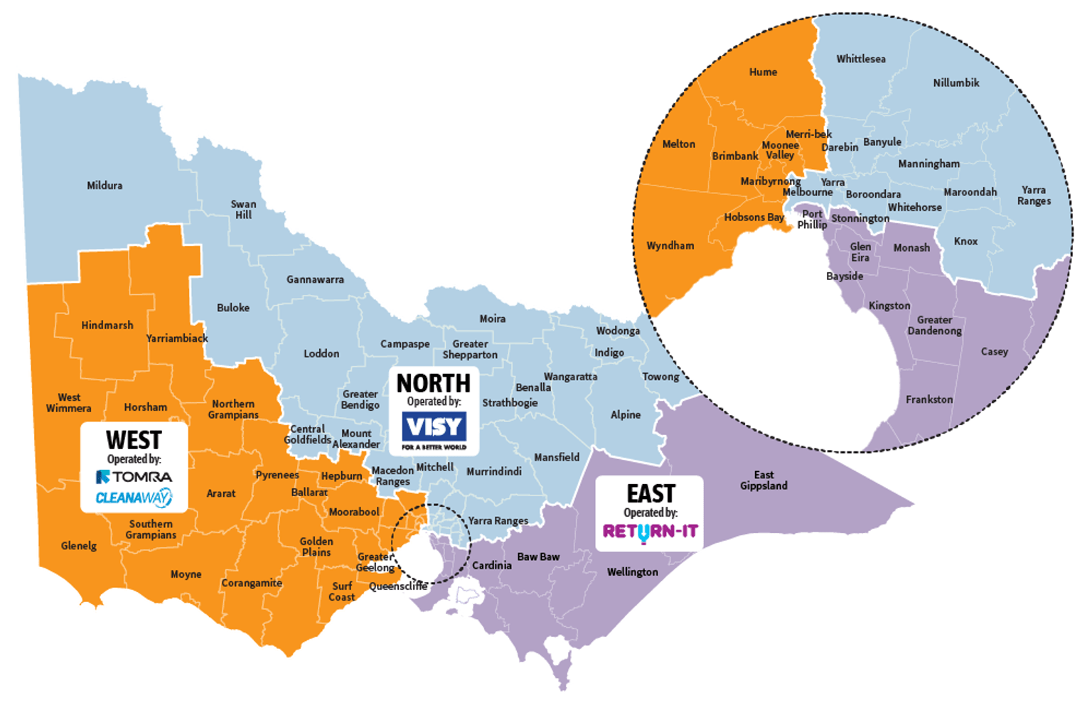 CDS Vic Zone Operator Map