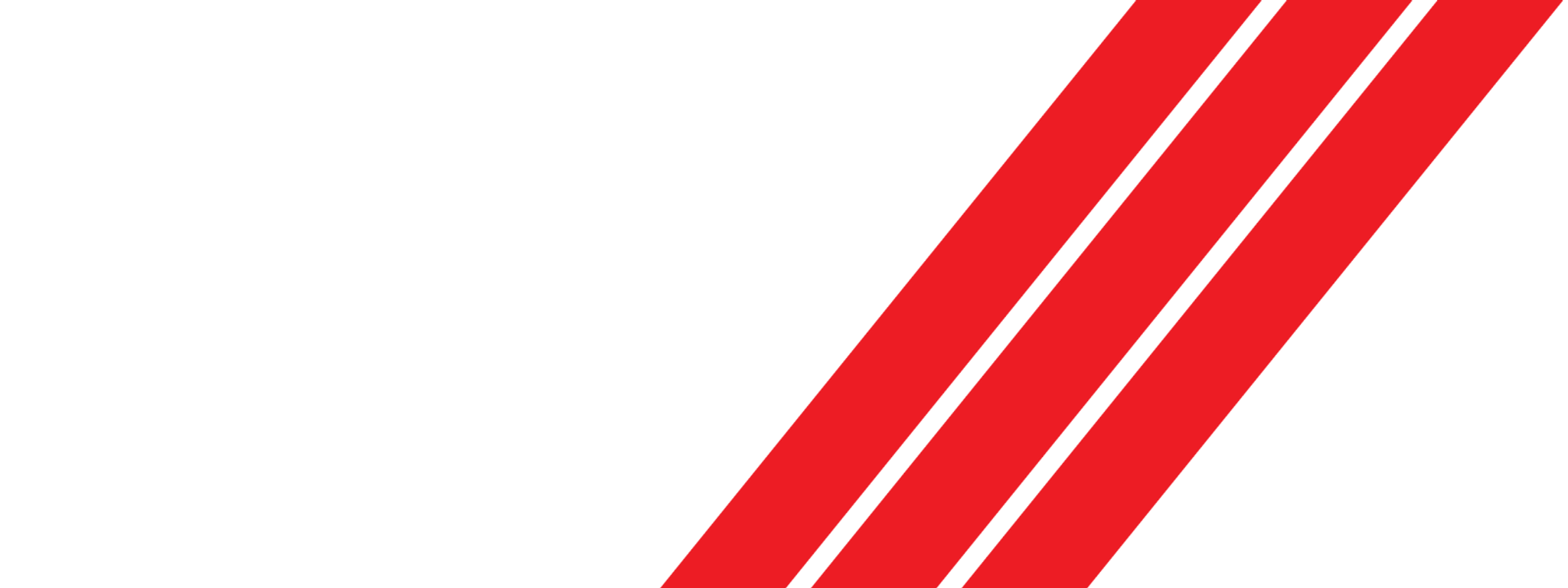 Images shows three red stripes leaning diagonally to the right