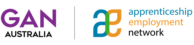 GAN Australia and Apprenticeship Employment Network logos