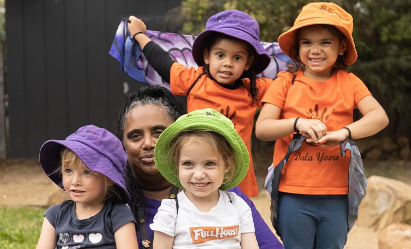 Children with their educator
