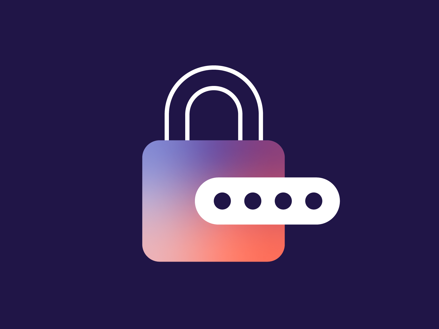 Create strong passwords Closed padlock with password