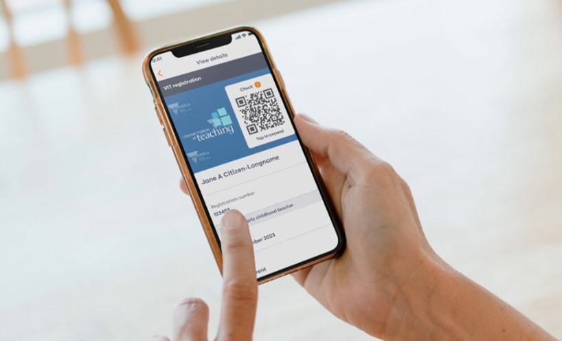 Finger on the mobile phone screen