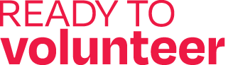 Ready to volunteer logo red