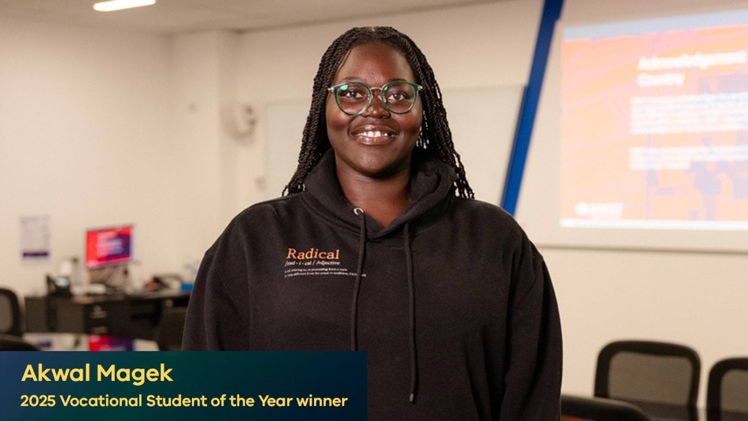 Akwal Magek, 2025 Vocational Student of the Year winner