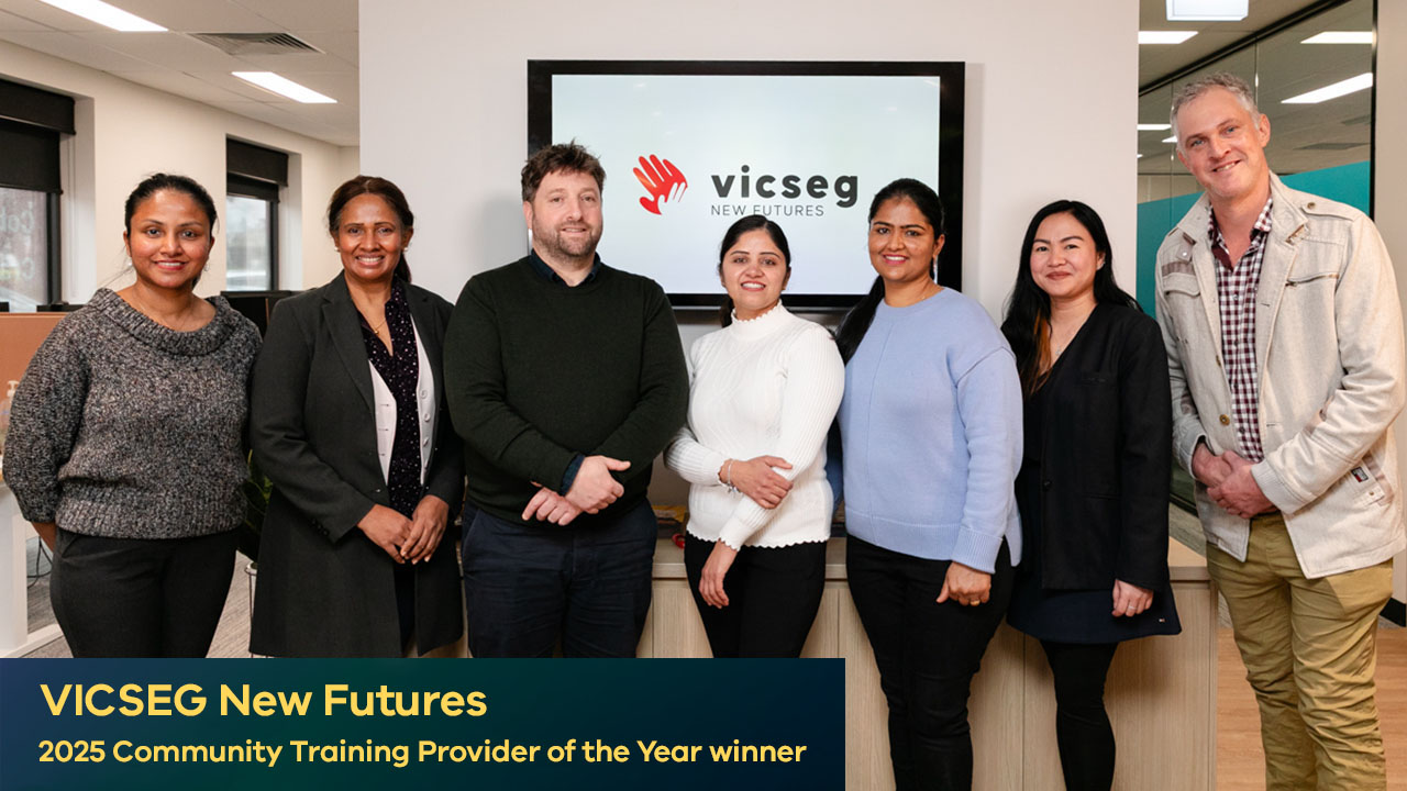 VICSEG New Futures, 2025 Community Training Provider of the Year winner